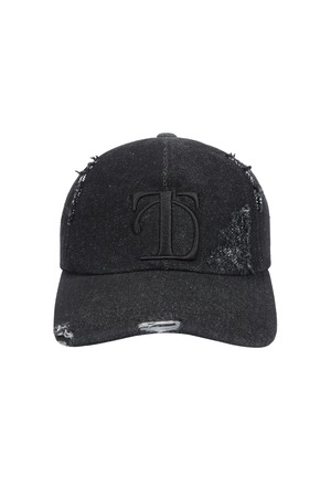 [TREEMINGBIRD] Logo Damage Denim Cap [ Black ] 正規品 韓国 ブランド 韓国通販 韓国代行 韓国ファッション 日本 店舗 トリミングバード