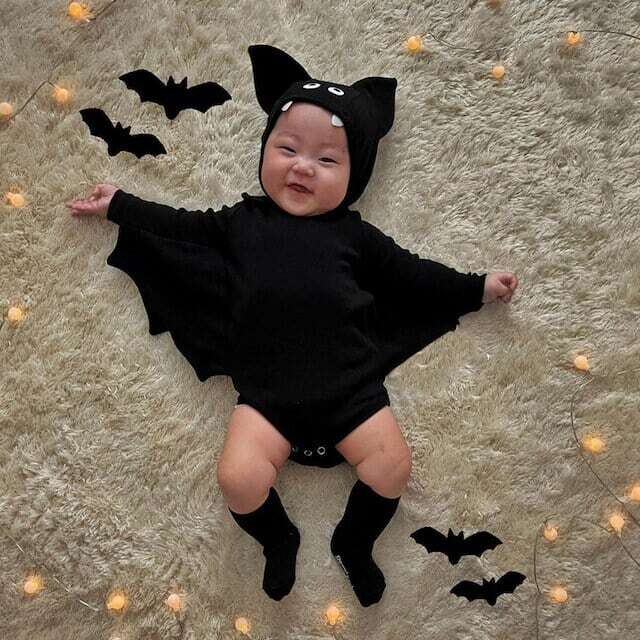 BABY】ハロウィン こうもりロンパース/セットアップ | Dreambaby