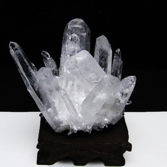 水晶 クラスター 水晶 原石 台座付属  182-3570