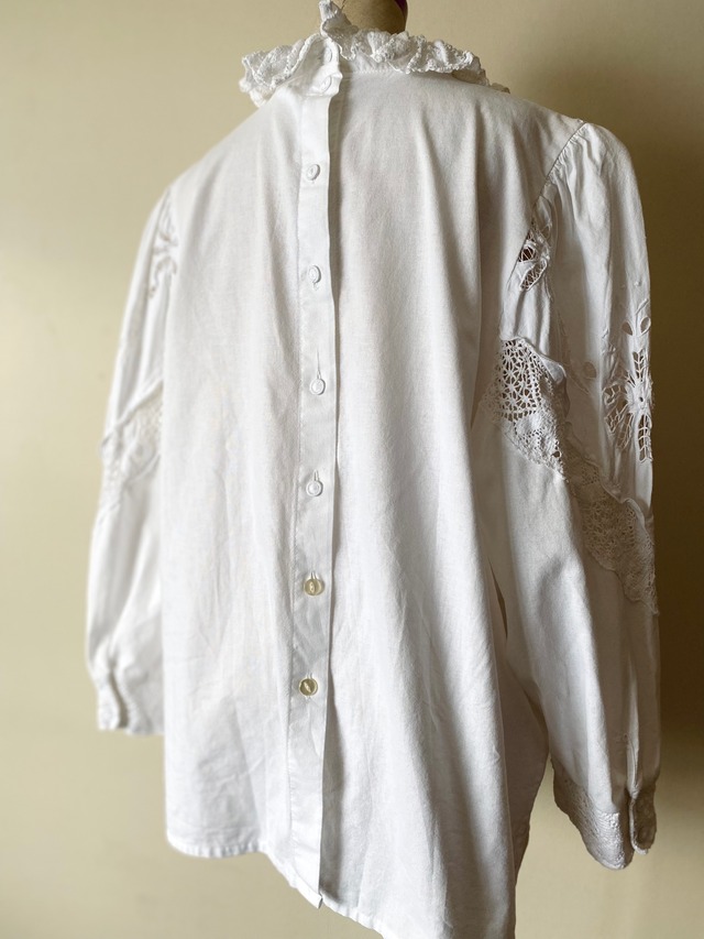 Ruffle Cotton Blouse