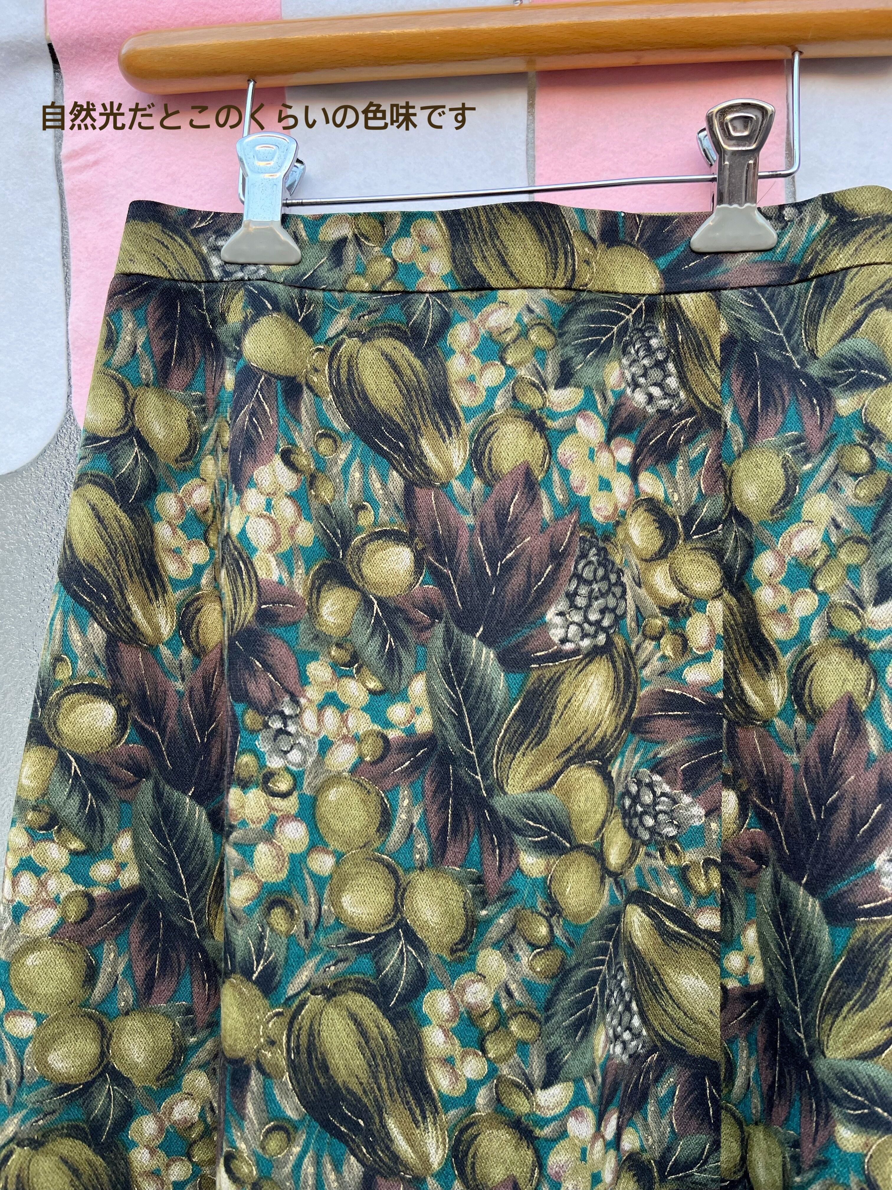 la france green flare skirt