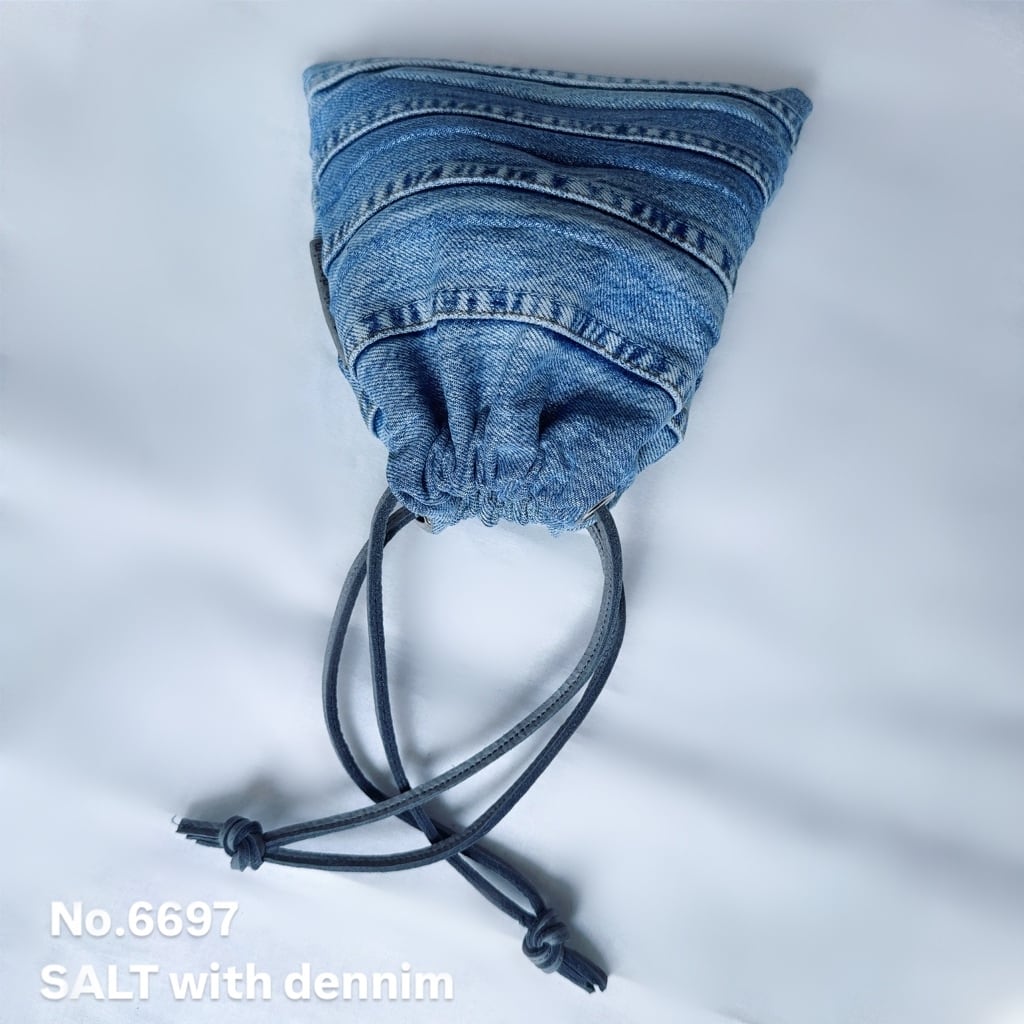 ボーダー巾着mini No.6697