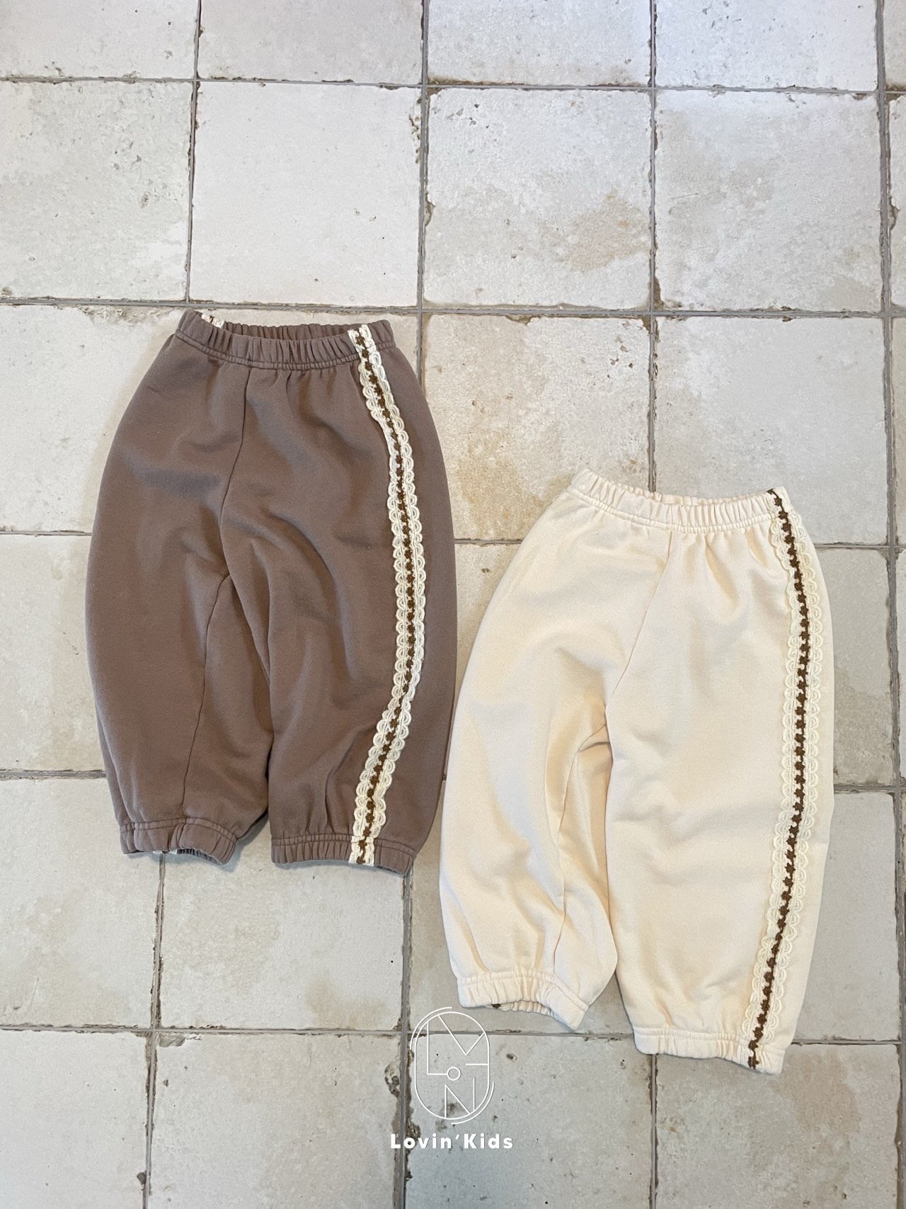 【即納】Lovin'Kids/Love line pants(mocha/size5)