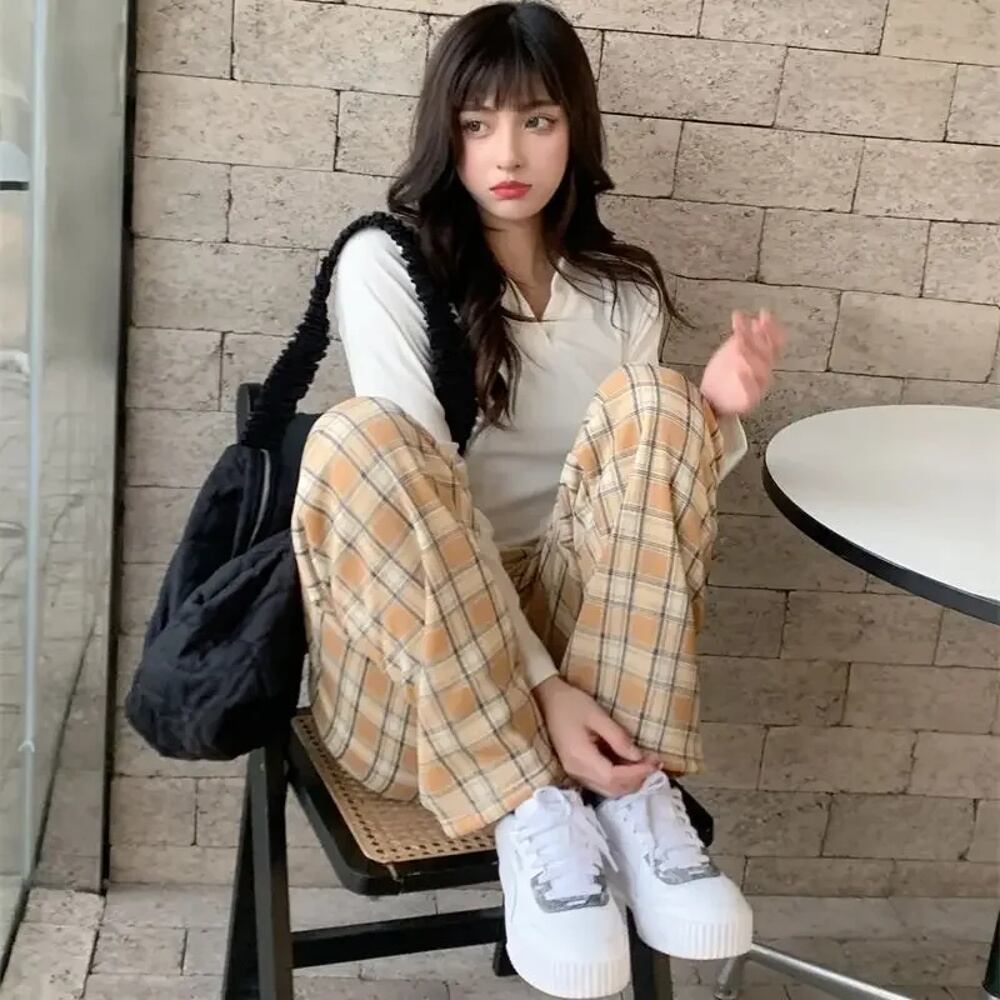 ☆美品☆慈雨 変形ギャザーパンツ／チェック柄ワイドパンツ 40 レディース ☆美品☆慈雨 変形ギャザーパンツ／チェック柄ワイドパンツ 40