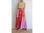 【RehersalL】bandanna flare skirt（red D） /【リハーズオール】バンダナフレアスカート（レッドD）