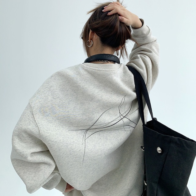 lettering print sweatshirt　レタリングプリントスウェットシャツ　J0591