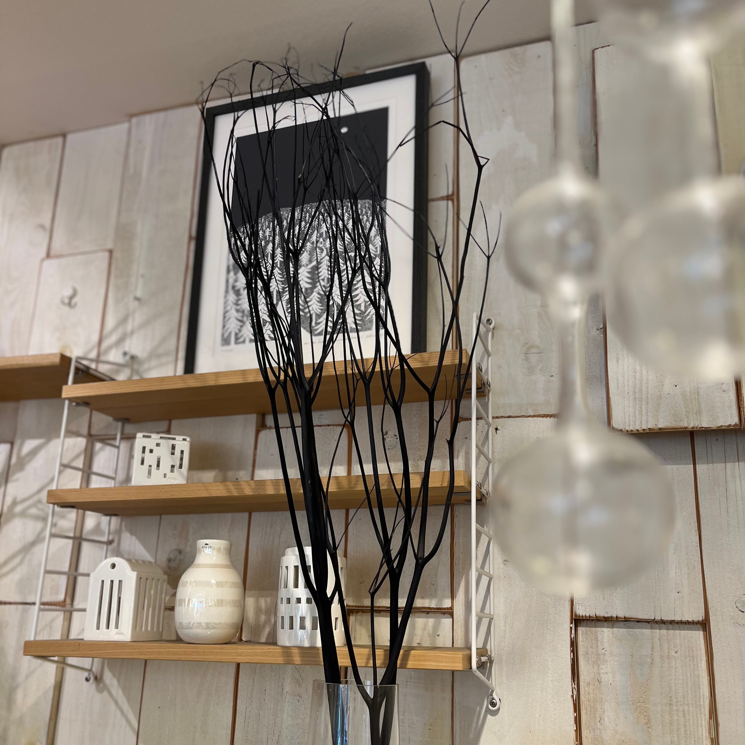 TSUKIGIみつまた 80cm前後 染色ブラック 枝物インテリア クリスマス