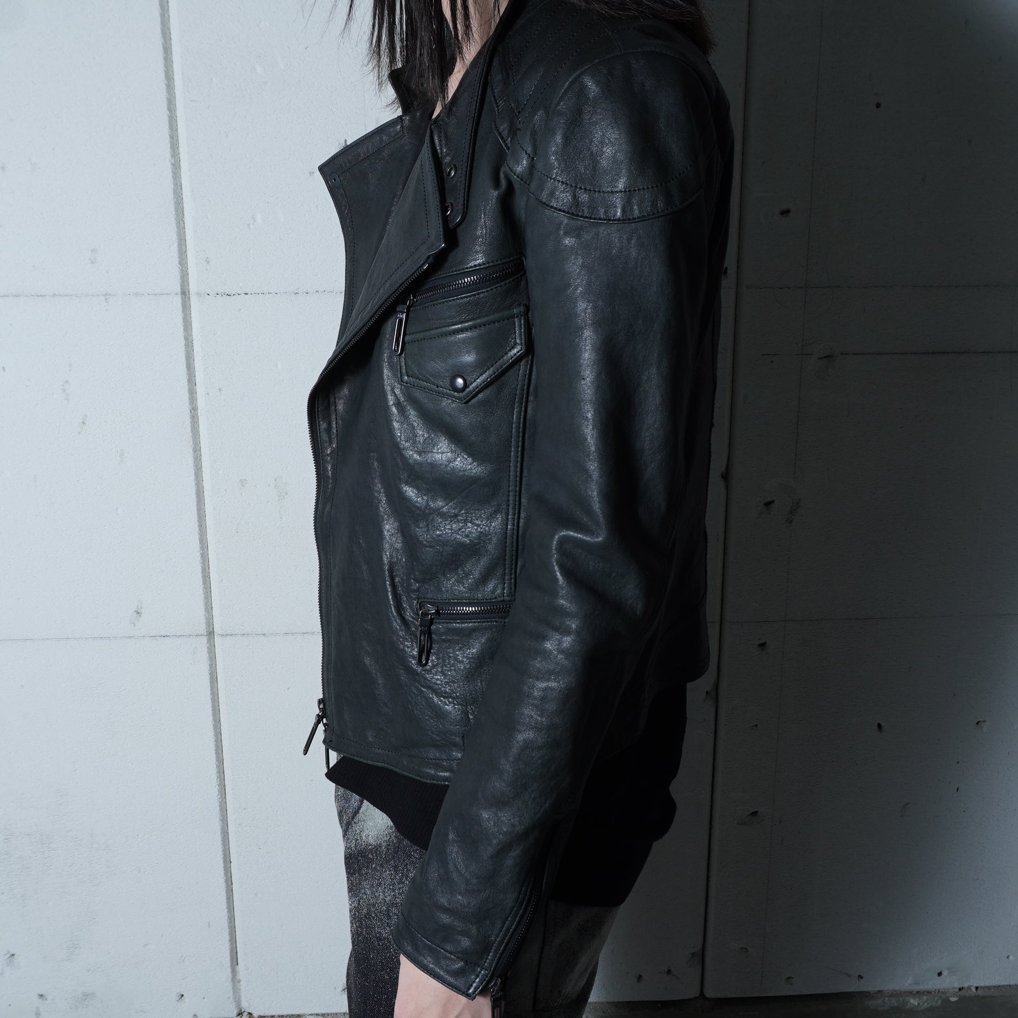 Galaaben】 ガラアーベント dark wear ラムレザーダブルライダース
