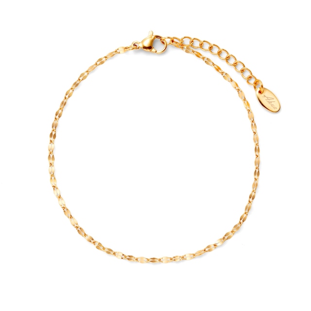 Petal chain anklet gold・silver 2mm