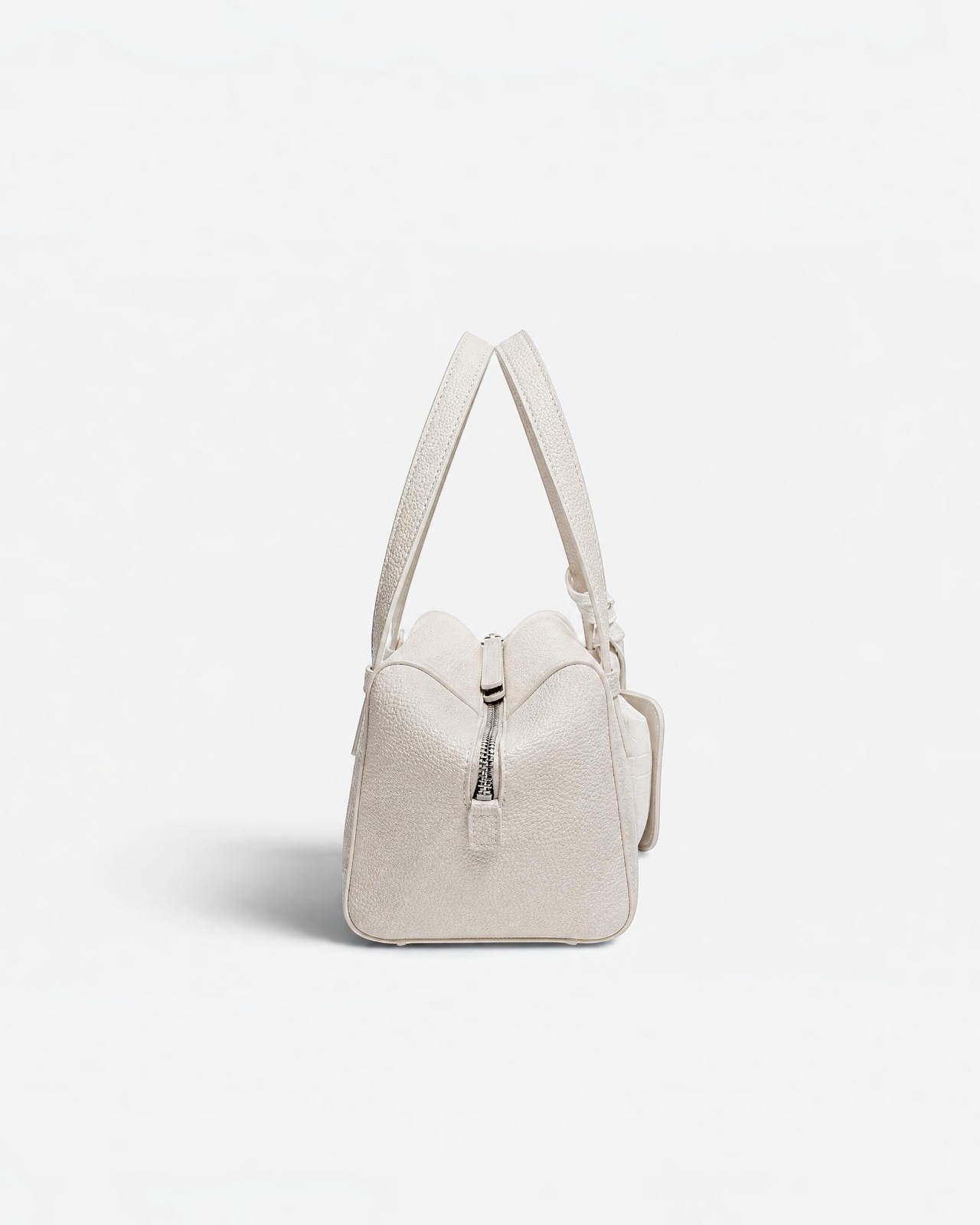 MINI BOSTON HANDBAG / WHITE