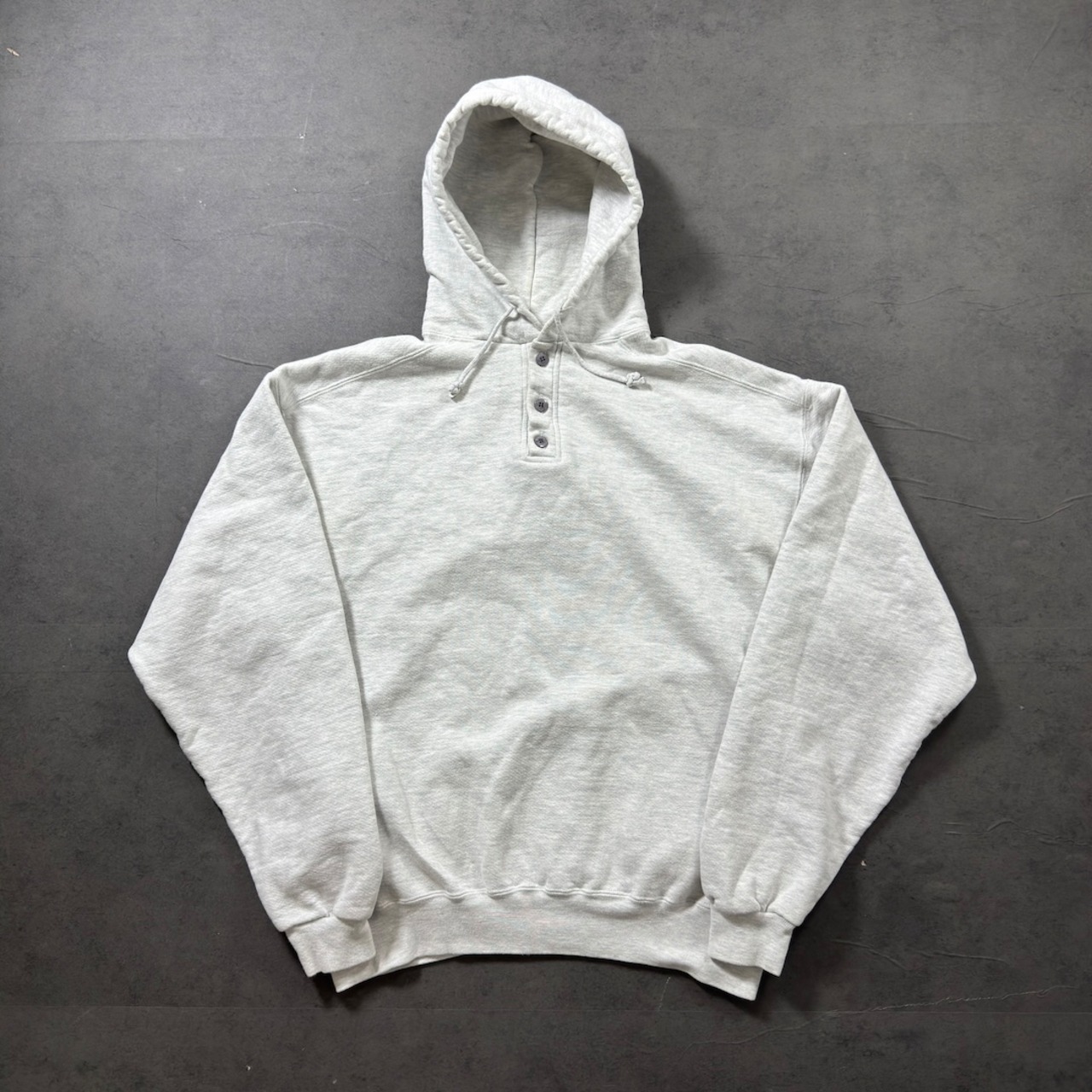 L.L.Bean × Russell 90s henry neck hoodie gray XL 古着 - 10