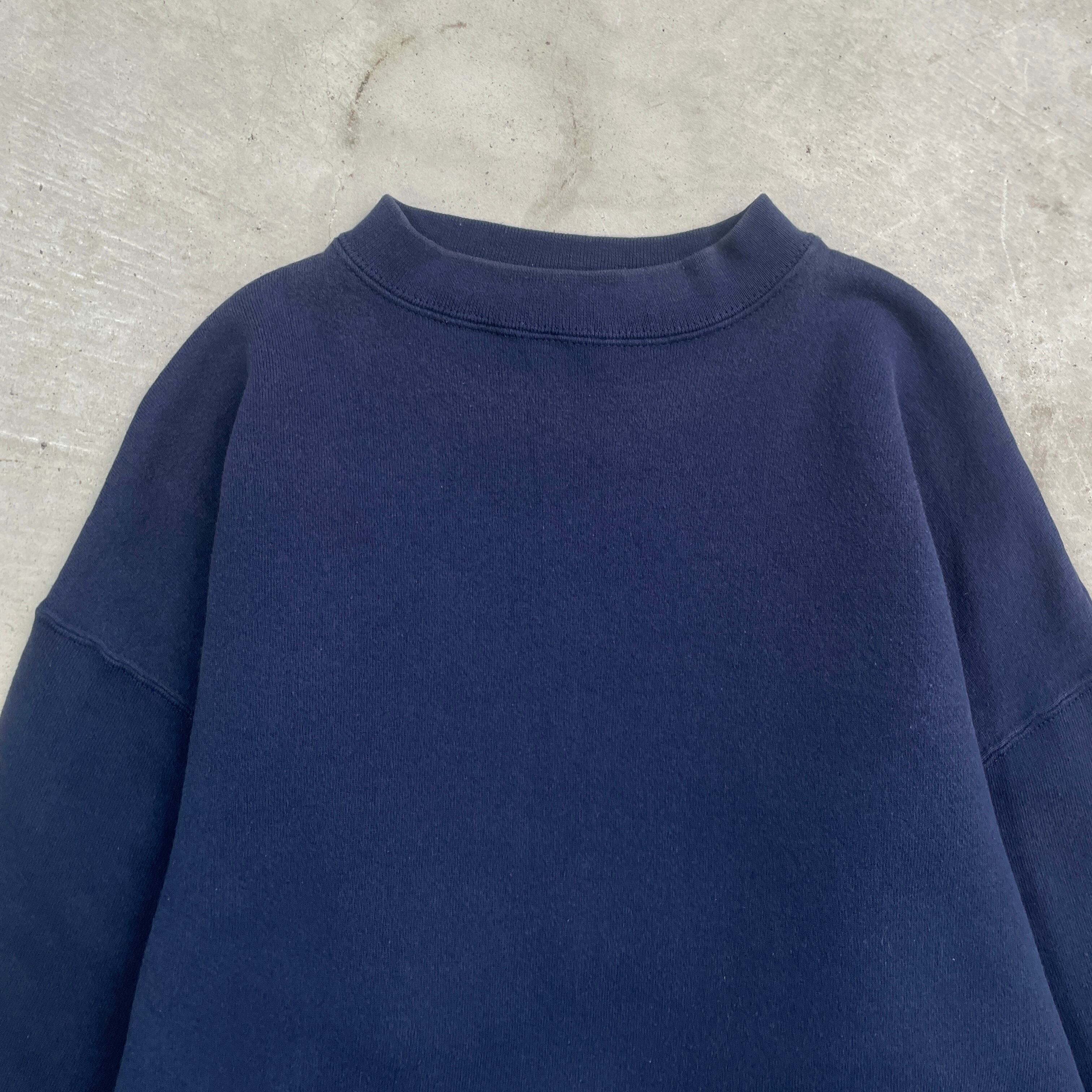 DISCUS◇90s/MADE IN USA/モックネックスウェット/L/コットン/グレー 