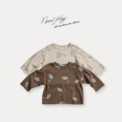 韓国子供服 / 26Autumn / normalplay / ノーマルダック総柄Tシャツ / キッズ / 秋服 *12M~L*