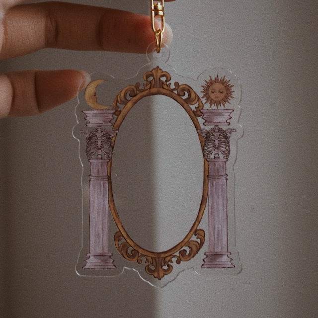 Flame / Taxidermy specimen / Stackable acrylic key chains
