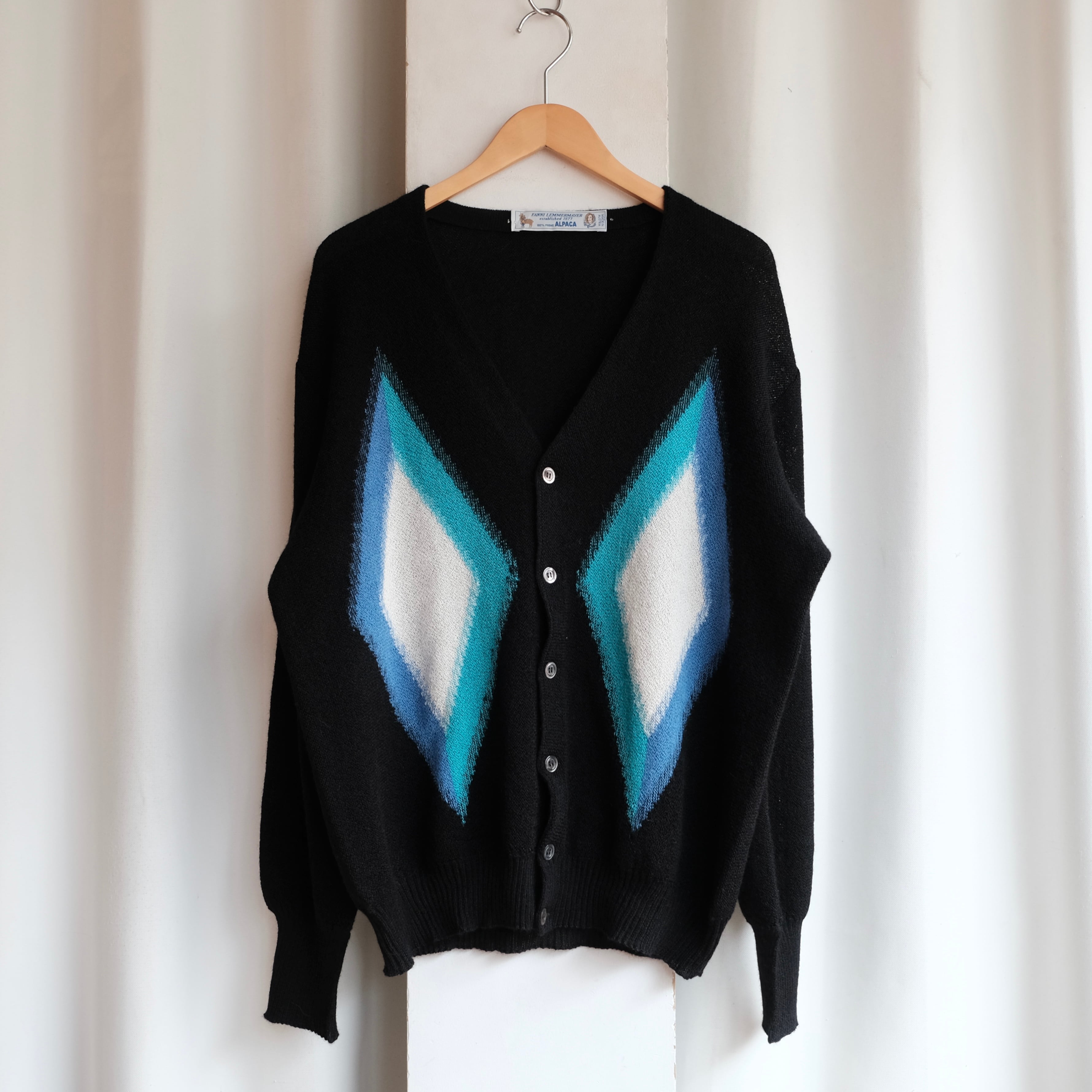 FANNI LEMMERMAYER DIAMOND PATTERN ALPACA CARDIGAN | safarionline
