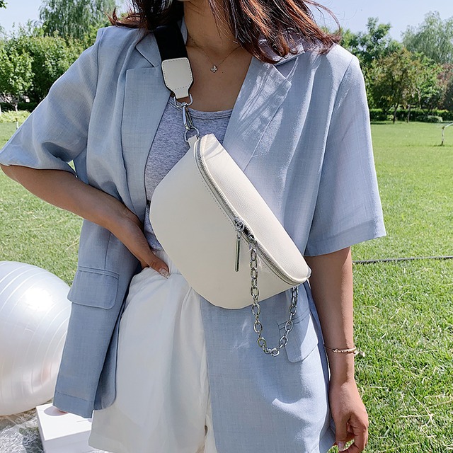 テクスチャスモールバッグ女性2020新しい波夏のファッションチェーンブロードバンドメッセンジャーバッグネット赤い胸バッグウエストバッグ Tiancai_Wing_Bag3933932