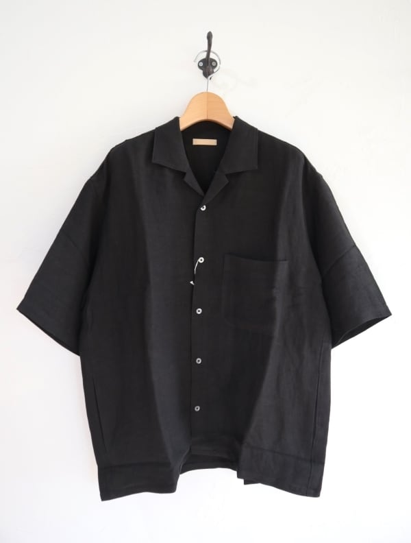 聞天 LAMOND(ラモンド) LINEN RAYON OPEN COLLAR SHORT SLEEVE SHIRT