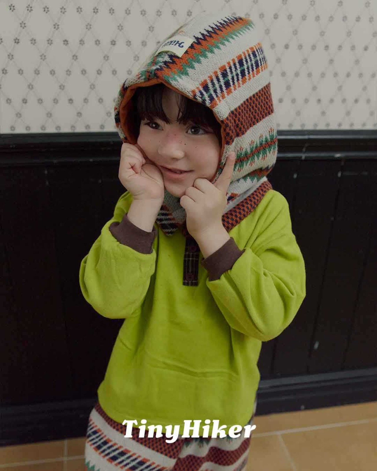 〖取寄〗韓国子供服 / 26winter / TinyHiker / トムソーヤヘンリーネックT / キッズ *XS~XL*