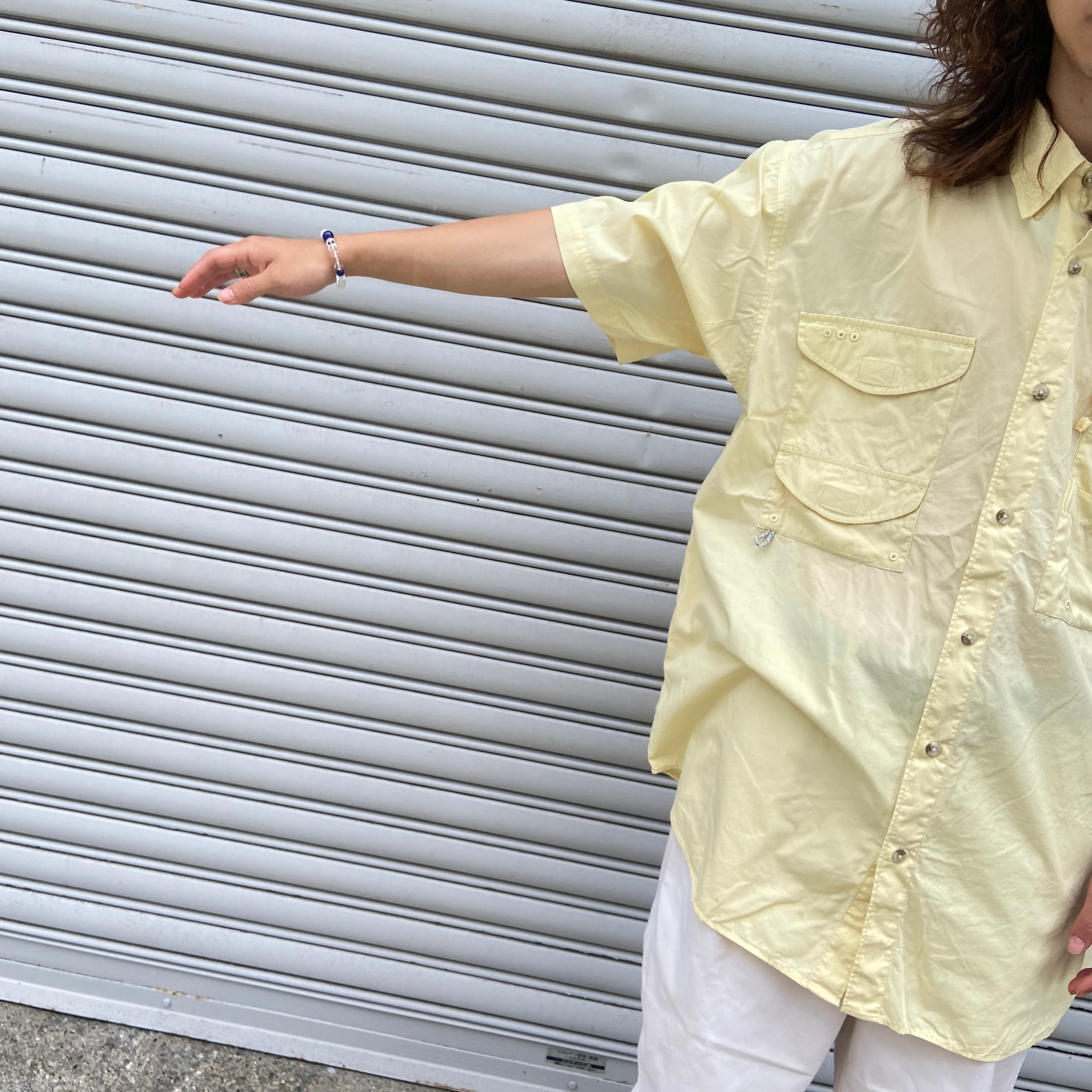 送料無料』90s columbia コロンビア フィッシング半袖シャツ PFG