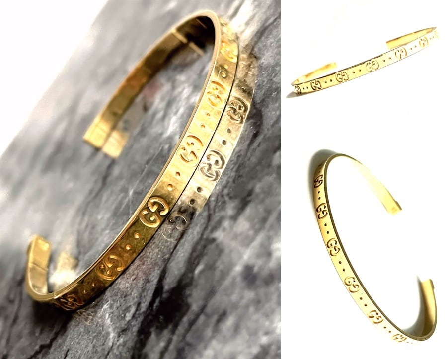 GUCCI INOX gold バングル ブレスレット - アクセサリー GUCCI INOX gold バングル ブレスレット - アクセサリー