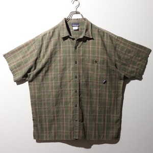 美品 XL 05年 ミリタリーグリーン Patagonia パッカーウェアシャツ パタゴニア puckerware シアサッカー