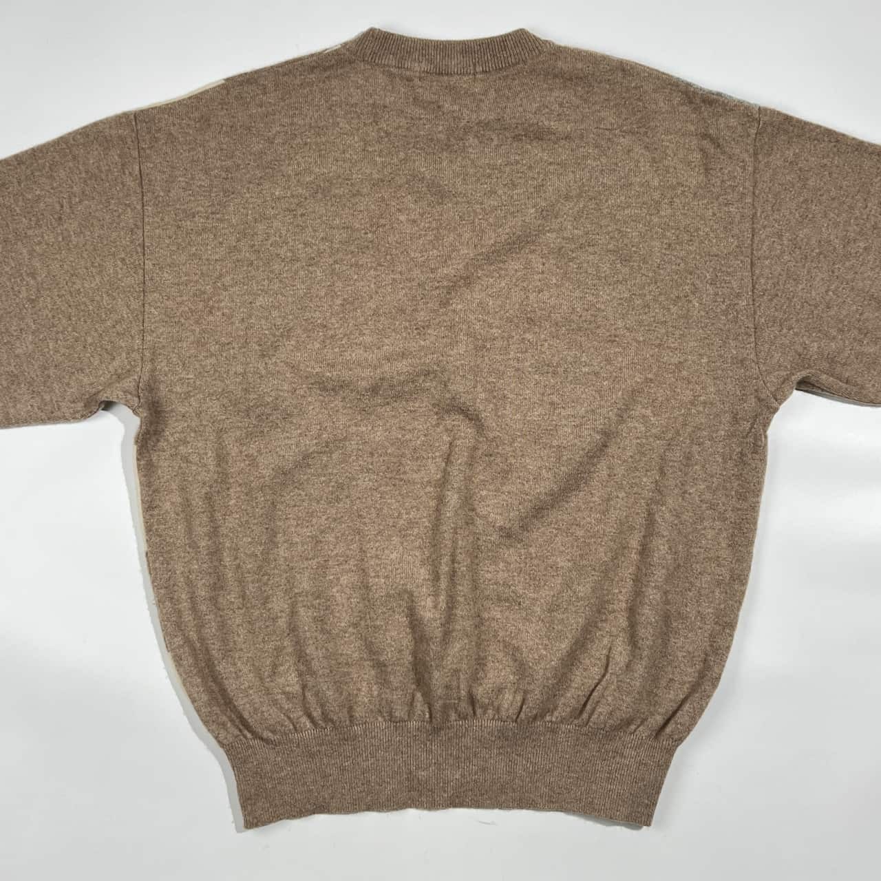 カシミヤ100% ARTEMODENA アートモディナー デザイン ニット セーター M/ベージュ系 メンズ