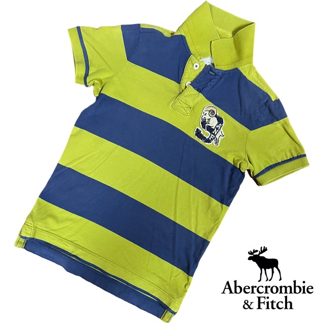 Abercrombie Fitch アバクロ メンズ ポロシャツ ボーダー Sサイズ Feeling Abercrombie Fitch アバクロ メンズ ポロシャツ ボーダー Sサイズ Feeling