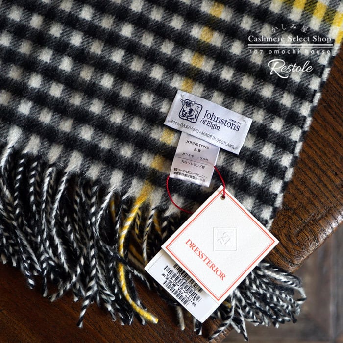 《 DRESSTERIOR 》ジョンストンズ カシミヤ大判ストール カシミヤ100% ドレステリア #014