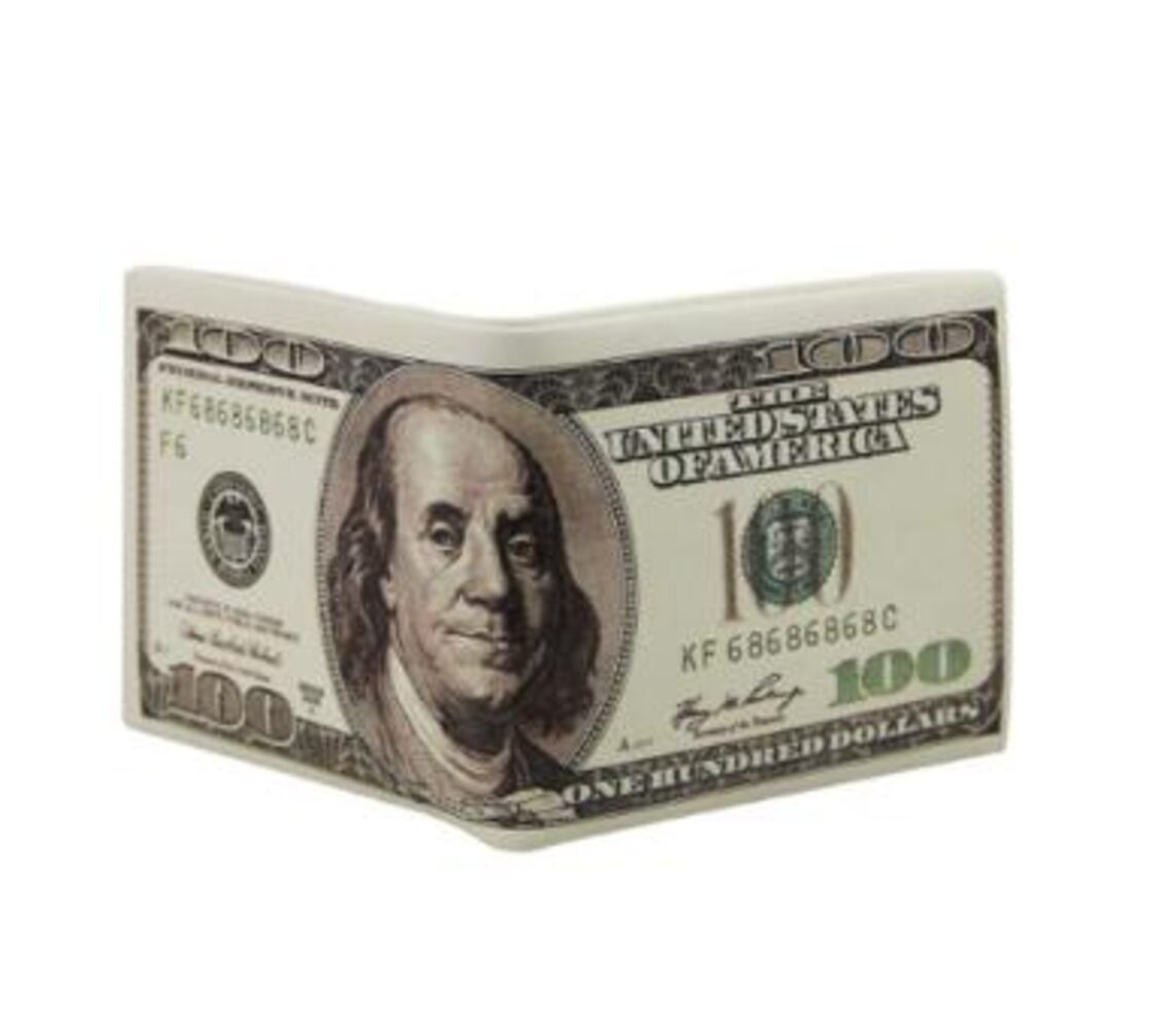 100ドル札柄 米ドル紙幣 柄 アメリカ 紙幣柄 財布 メンズ レディース 