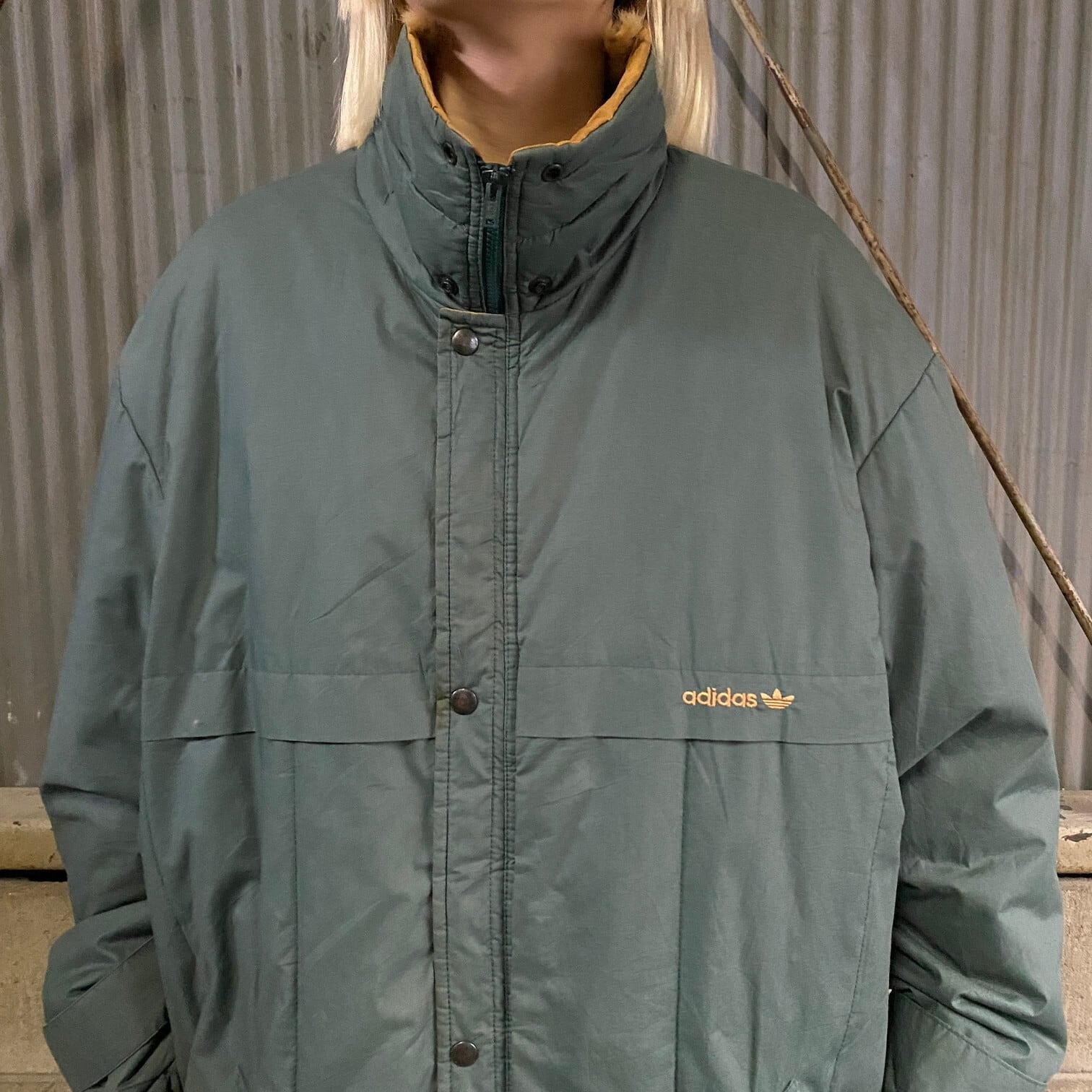 希少 フィンランド製 80年代 adidas アディダス 中綿ロングコート 
