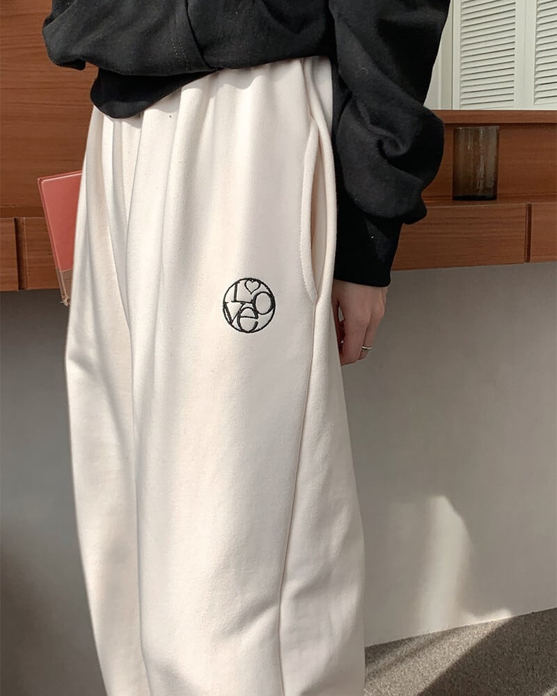 【SELECT】刺繍スウェットパンツ