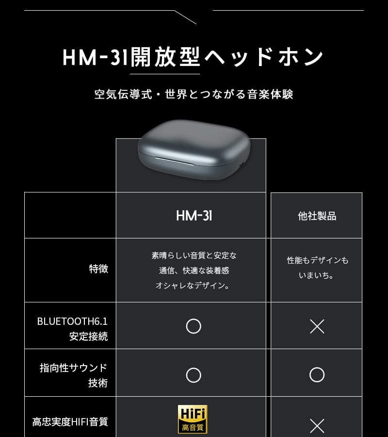空気伝導 ワイヤレスイヤホン Bluetooth6.1 TWSイヤホン OWS ヘッド