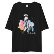 Watercolor silhouette No1 ユニセックス ビッグシルエット Tシャツ A0100