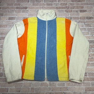 J.C.PENNEY F/Z STRIPE PILE JACKET OLD