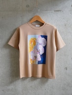 drawing print tee beige*calm