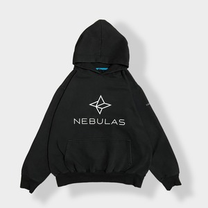 【USA古着】NEBULAS プリント パーカー フーディー プルオーバー 黒 US古着