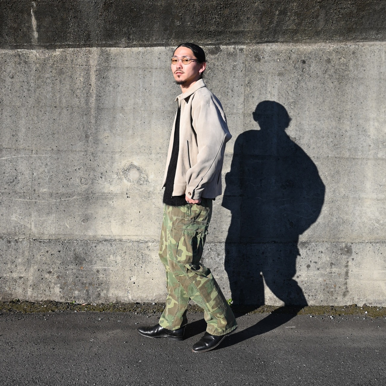 tangenet(タンジェネット)スエードレザージャケットstyle