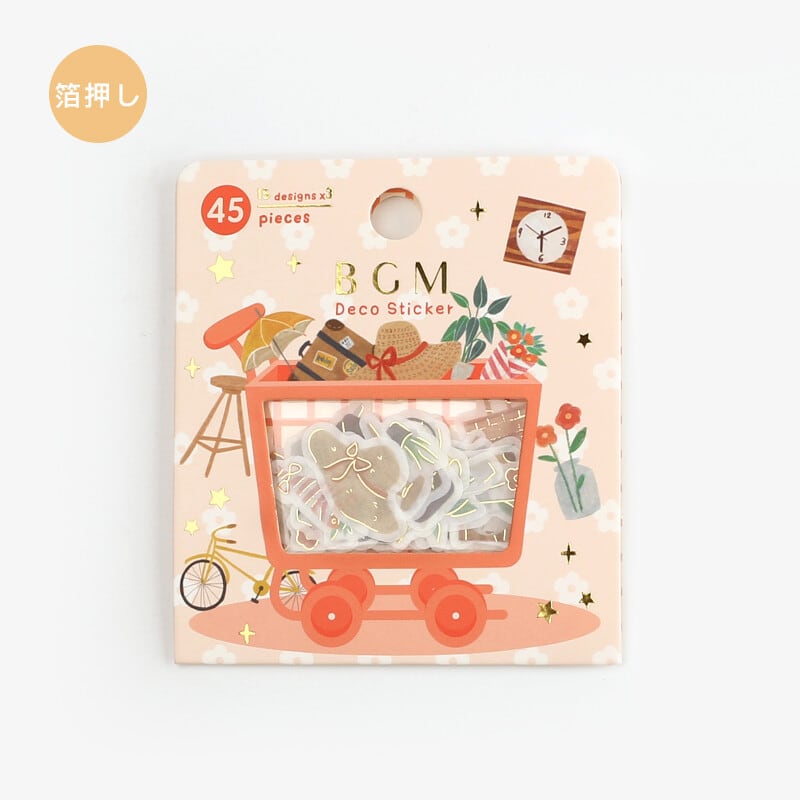 【廃番】BGM 箔押し インテリア フレークシール BG20