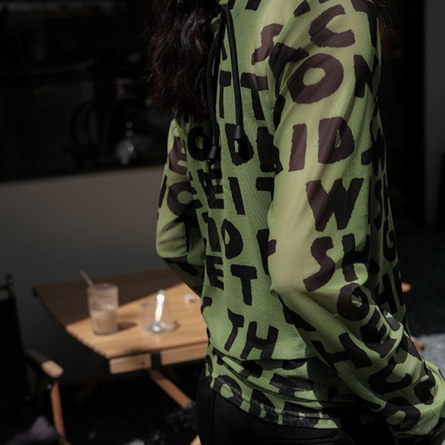 alphabetic mesh inner　英字メッシュインナー　J0079