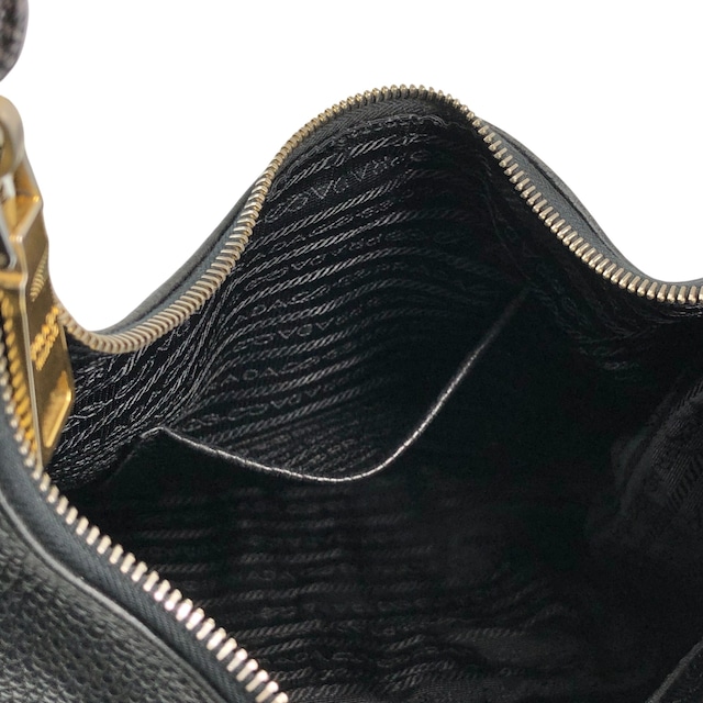 PRADA プラダ ショルダーバッグ ブラック ロゴ レザー ワンショルダー vintage ヴィンテージ オールド 85ce8c
