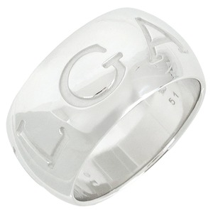 Used BVLGARI ブルガリ モノロゴ リング K18WG 11号 (51) 11.7g 超美品