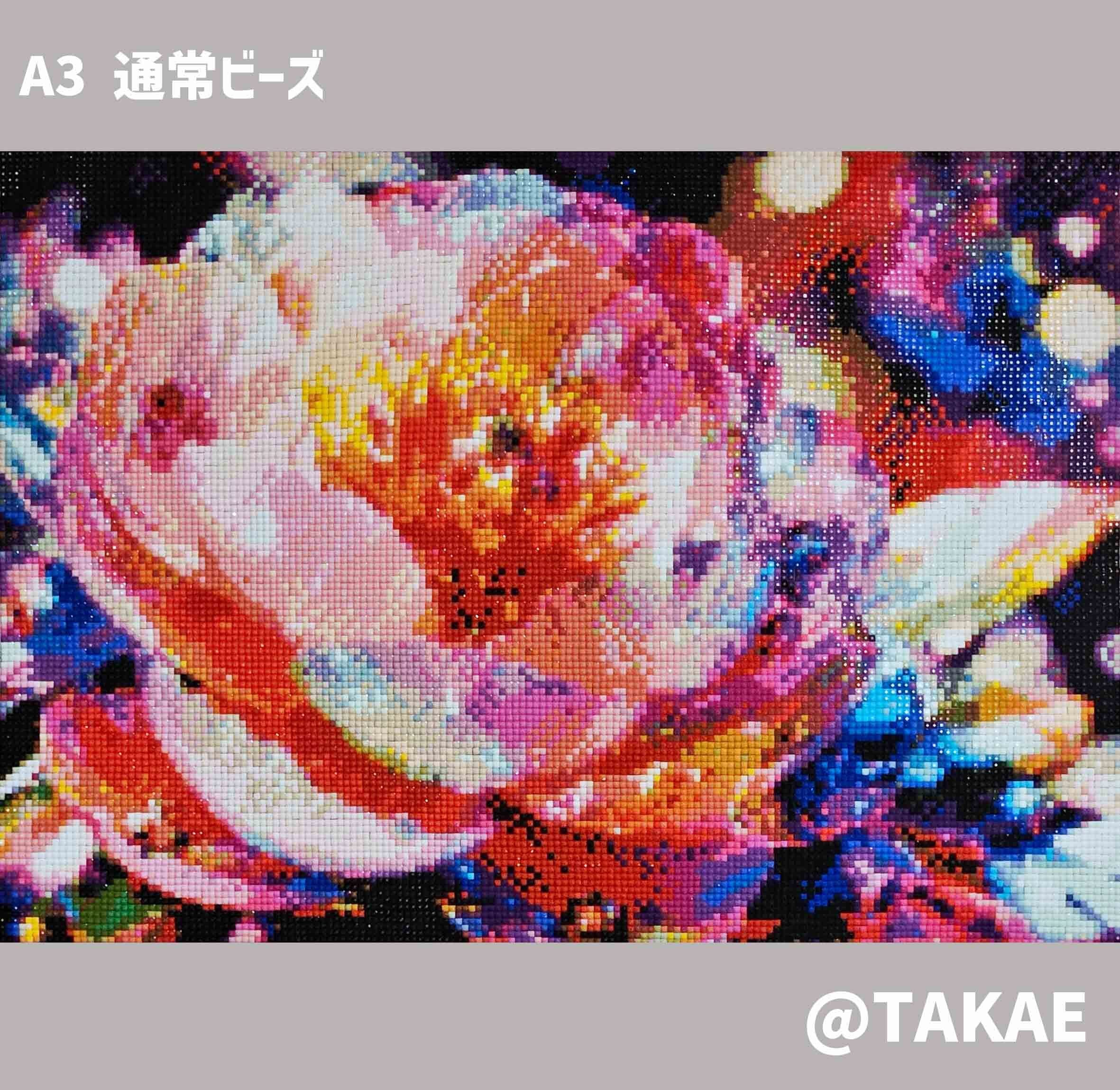 ダイヤモンドアート A3 宝石花 芍薬A (通常/フルAB/フルCR/Mix/フル