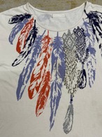 feather design T-shirts