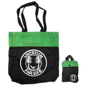 送料無料　USA トートバッグ　Vacation For Life LOGO PACKABLE TOTE BAG　Green/Black