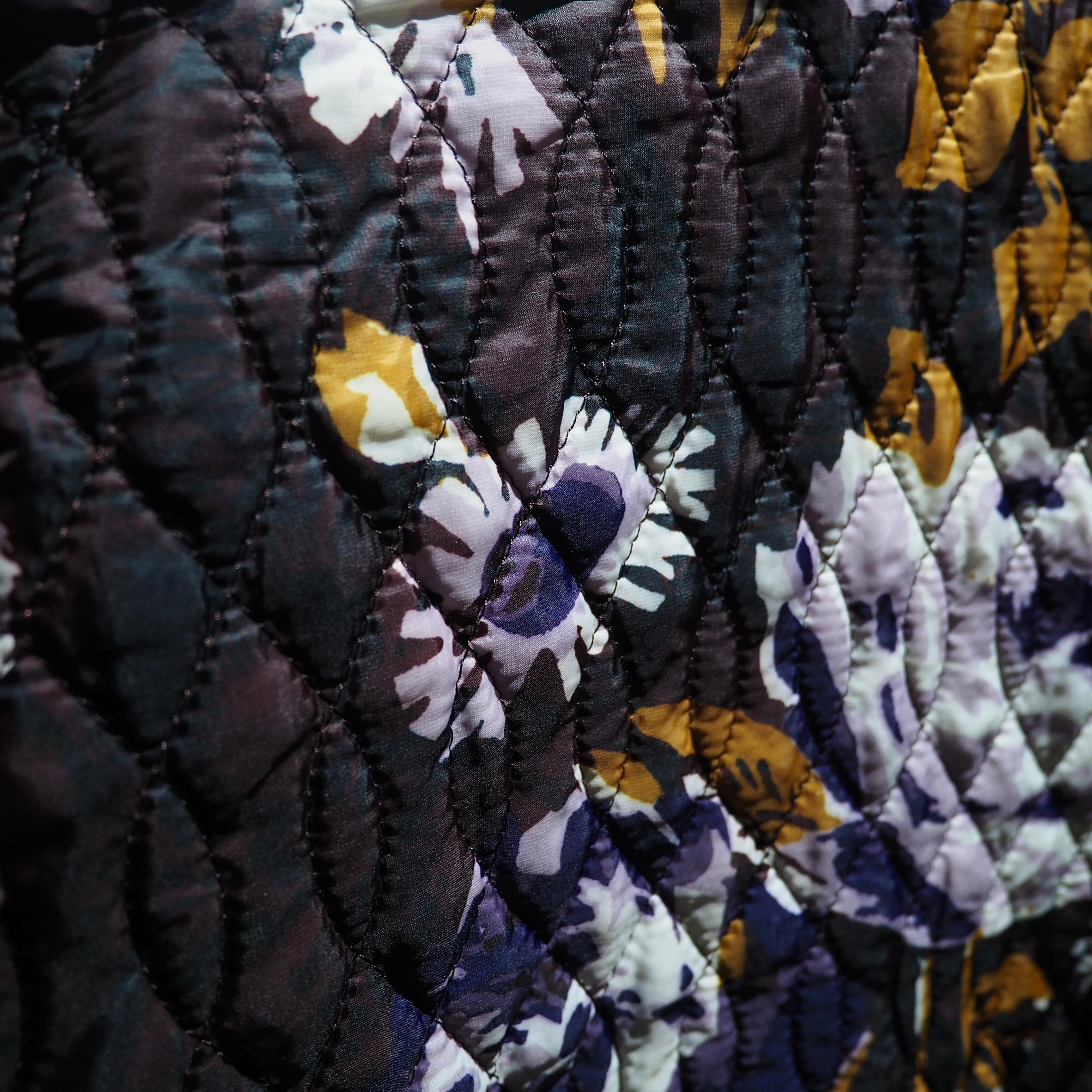 " LANDS END " Beautiful Flower full pattern Design quilting track jacket