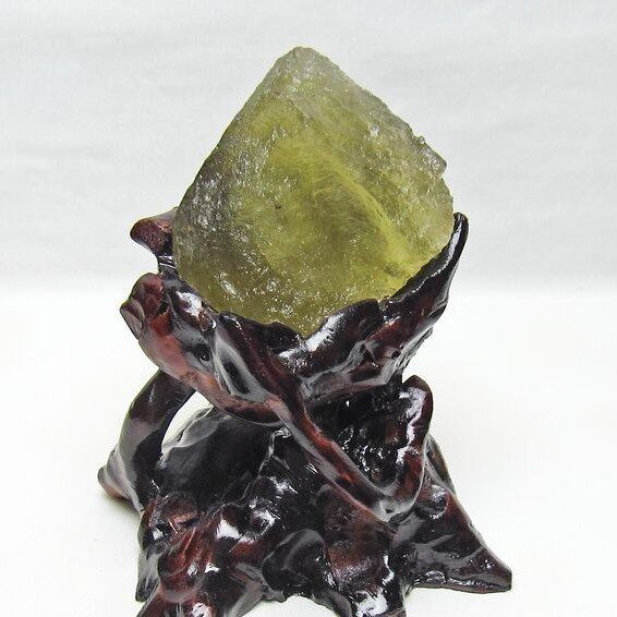 リビアングラス 原石 台座付属 一点物 199-976