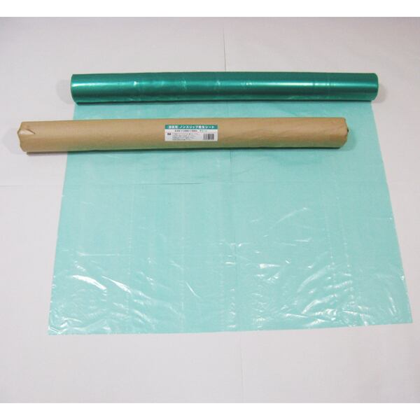 ノンスリップ 養生シート 1000mm×100m 厚さ0.05mm 2本 ndk ポリエチレン製 000810 緑 塗装シート