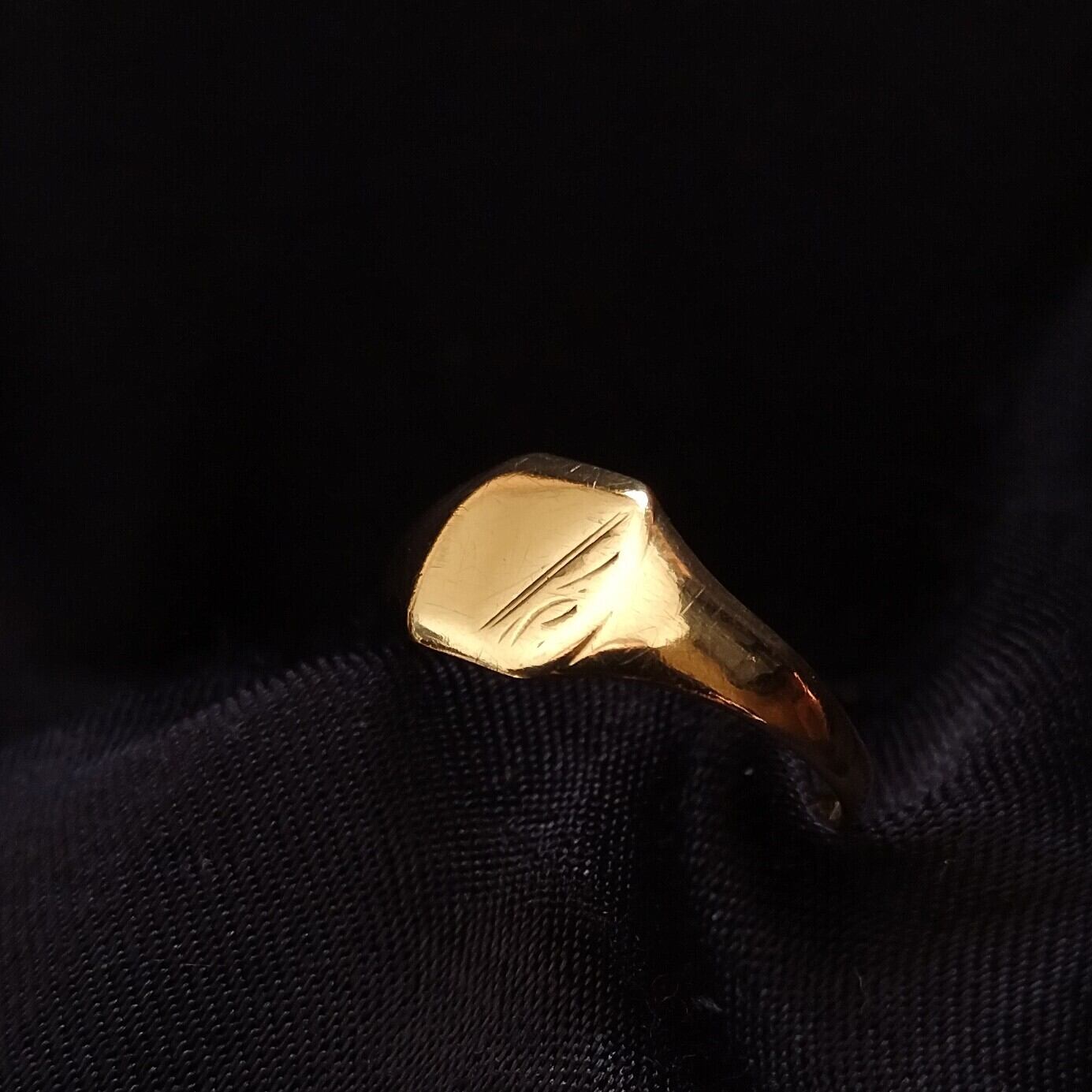 Vintage 9ct Gold Signet Ring 1971年UK | Antico