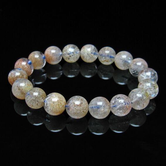 ホワイトガーデンファントムクォーツ ブレスレット 11mm [M便 1/10] 111-16684