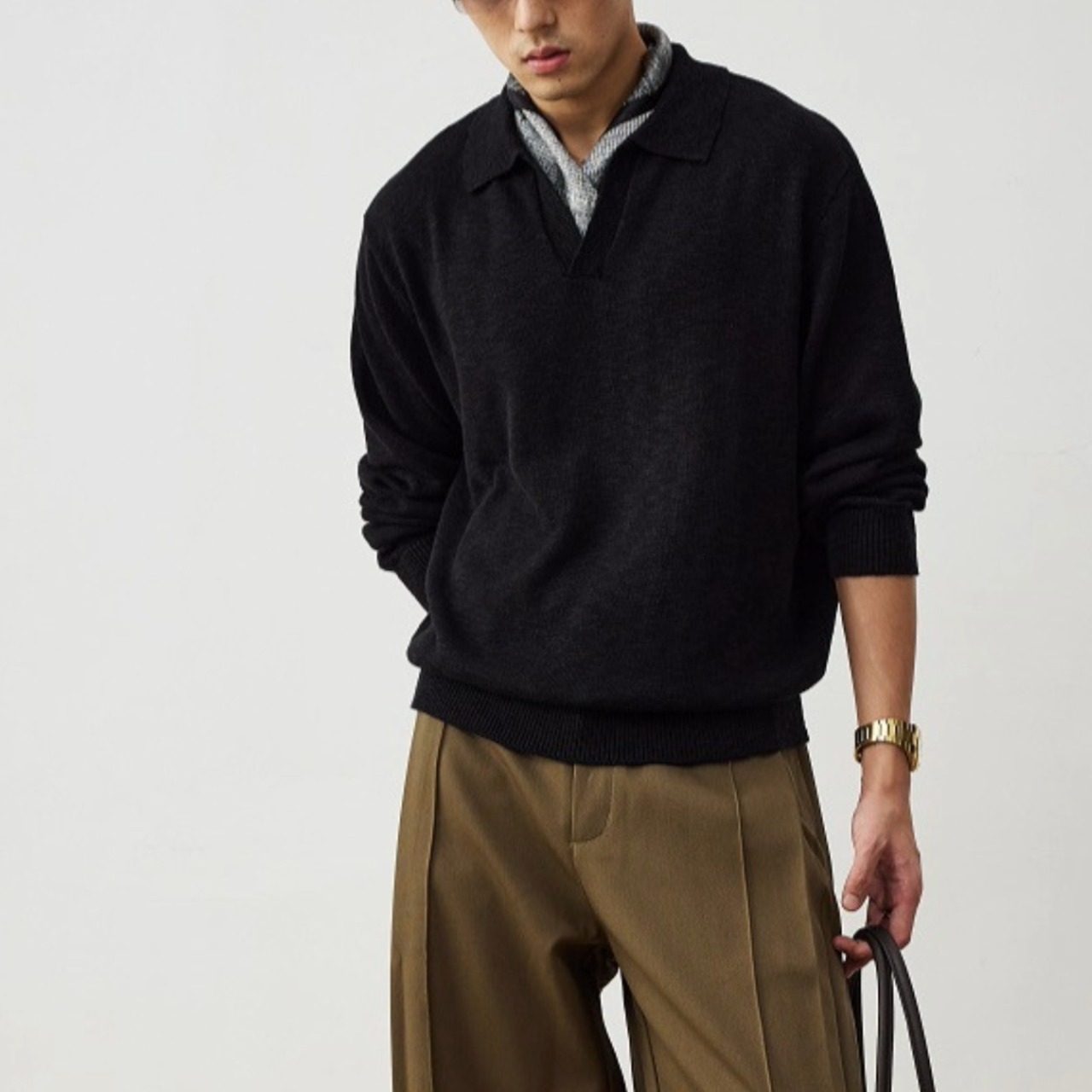Open Collar Relaxed Shirt TB2547・画像4